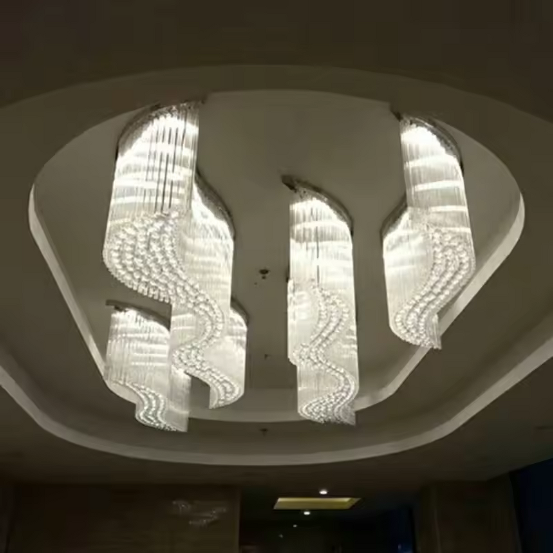 K9 Chandelier Manufacturer - OEM Engineering Hotel Crystal Raindrop Lighting