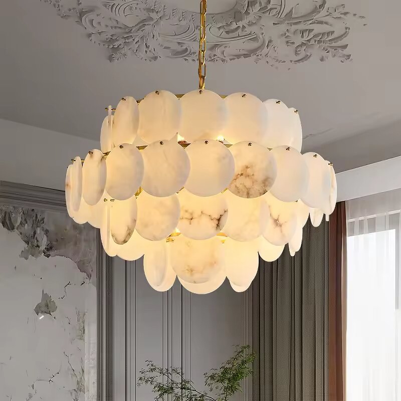 Alabaster Pendant Light Factory - OEM Kitchen Copper Marble Chandelier