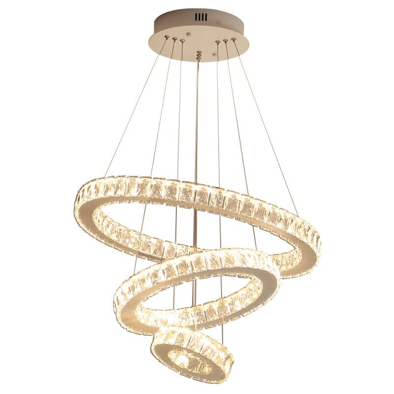 Adjustable Chandelier Manufacturer - OEM Height Adjustable Ring Crystal Linear