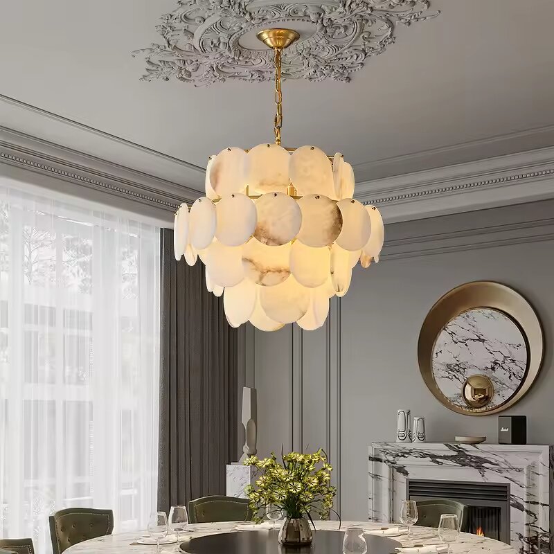 Alabaster Pendant Light Factory - OEM Kitchen Copper Marble Chandelier