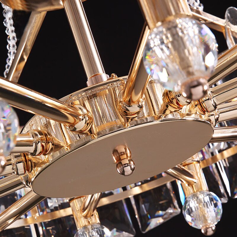 Gold Crystal Chandelier Manufacturer - OEM Factory Price Modern Living Room
