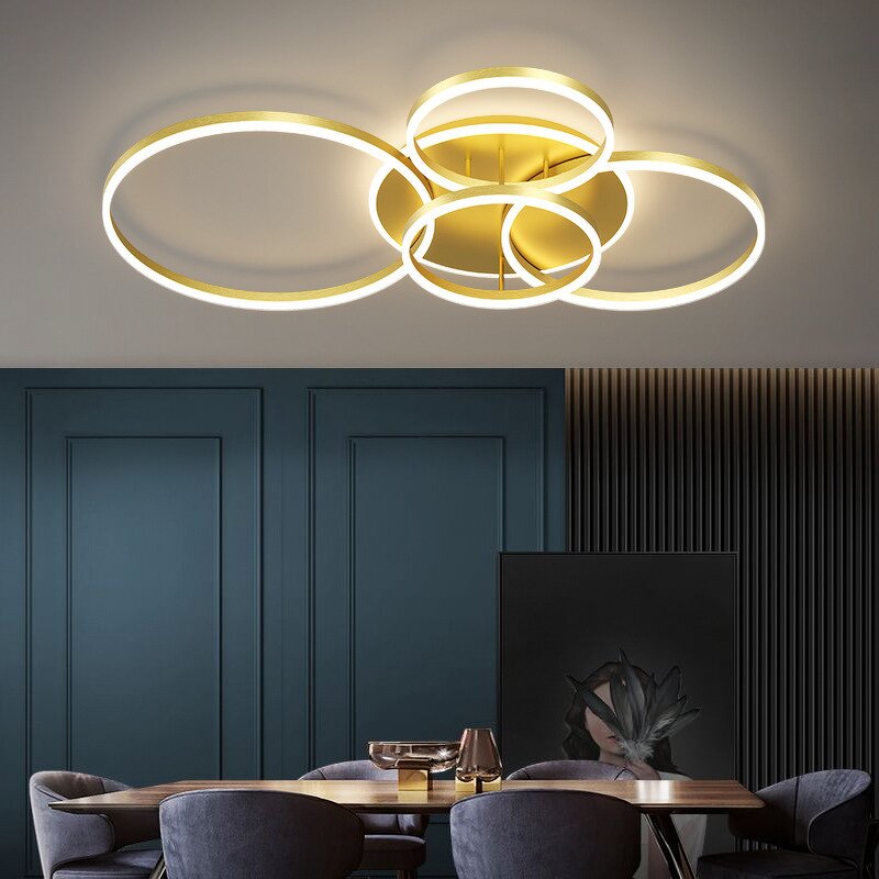 Circle Ceiling Light Factory - OEM Decorative Lustre Dimmable Gold LED