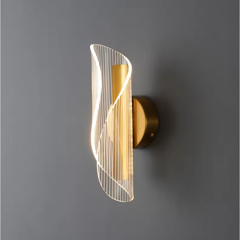 Acrylic Wall Lamp Manufacturer - OEM Modern Creative Metal Transparent Streamer