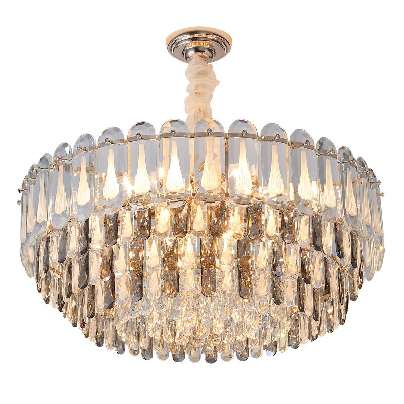 Crystal Chandelier Manufacturer - OEM Modern Rectangular Round K9 Crystal Parts