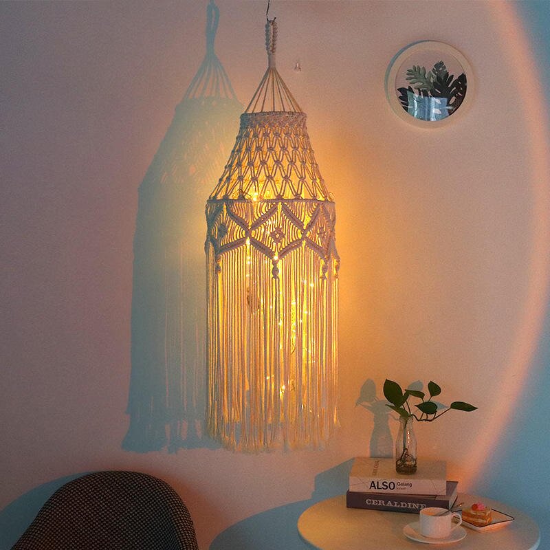 Macrame Pendant Lighting Manufacturer - OEM Bohemian Woven Tapestry Boho Lamp