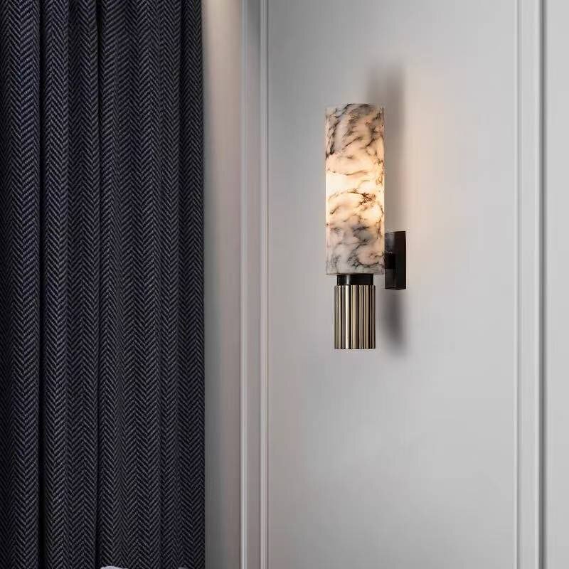 Alabaster Sconce Light Manufacturer - OEM Minimalist Corridor Marble Wall Lamp