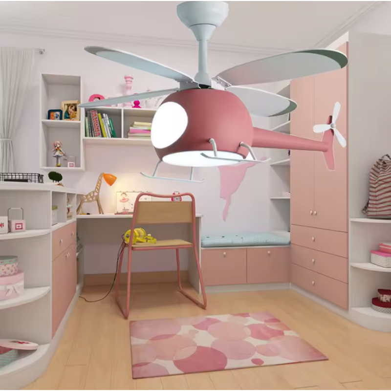 Study Pendant Light Manufacturer - OEM DIY Cartoon Small Pink Iron Kids Lamp