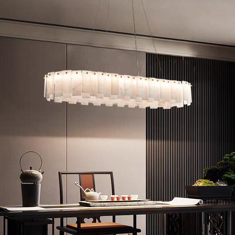 Marble Chandelier Manufacturer - OEM Luxury Alabaster Restaurant Lighting