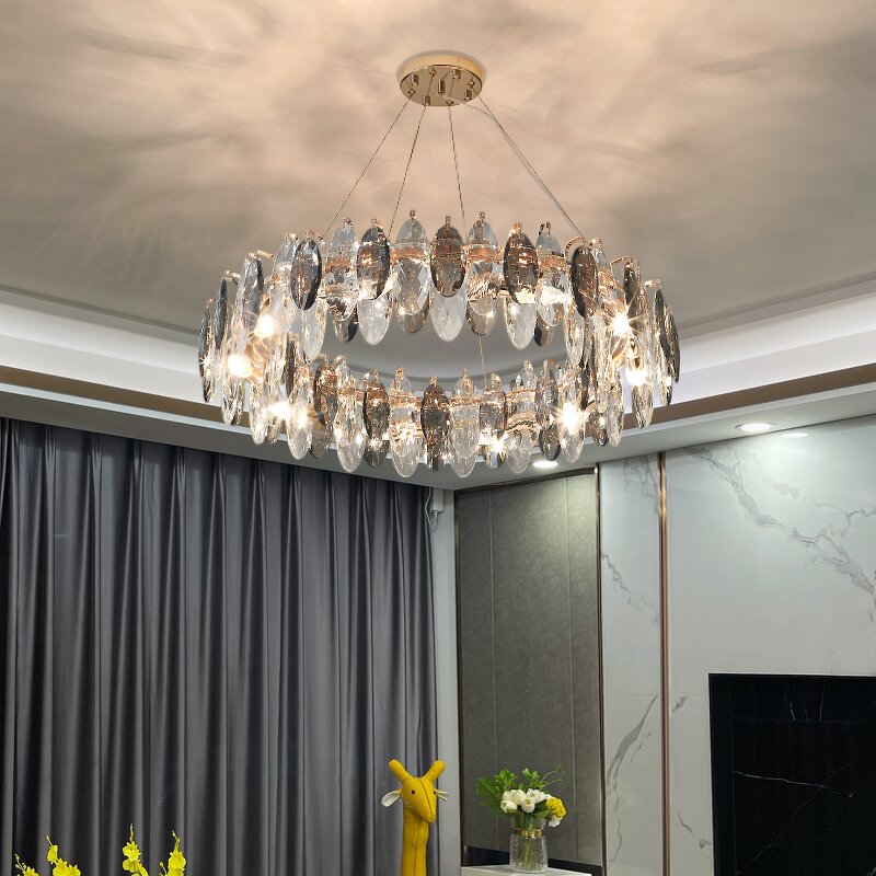 Round Crystal Chandelier Manufacturer - OEM Modern European Bedroom Luxury Lighting