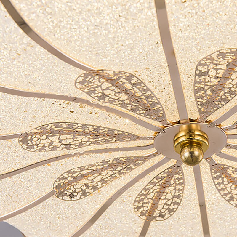 Pumpkin Ceiling Fan Factory - OEM Gold 220V Smart Retractable Blade Light