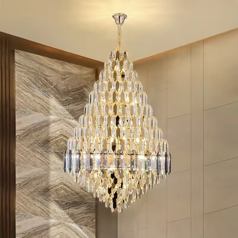 Crystal Chandelier Factory - OEM Modern Hotel Lobby K9 Ceiling Lighting