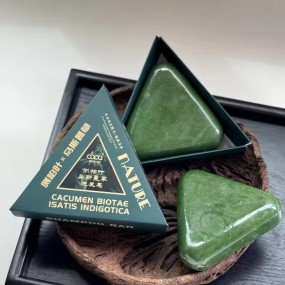 Private Label Organic Natural Herbal Ingredient Moisturizing Nourishing Handmade Solid Seven Green Hair Soap for Sensitive Skin