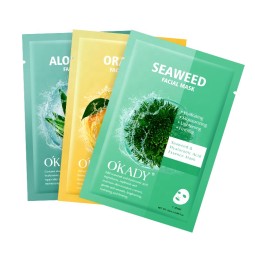 Korean Cosmetics Facial Skin Care Beauty Moisturizing Seaweed Orange Aloe Vera Facial Sheet Mask
