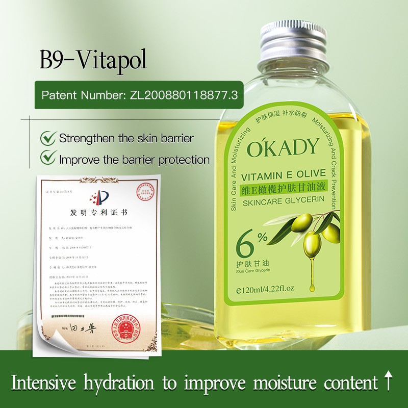Vitamin E Olive Oil Glycerin Skin Care Liquid Deep Hydration Anti-Aging and Skin Repair for Soft Smooth Skin