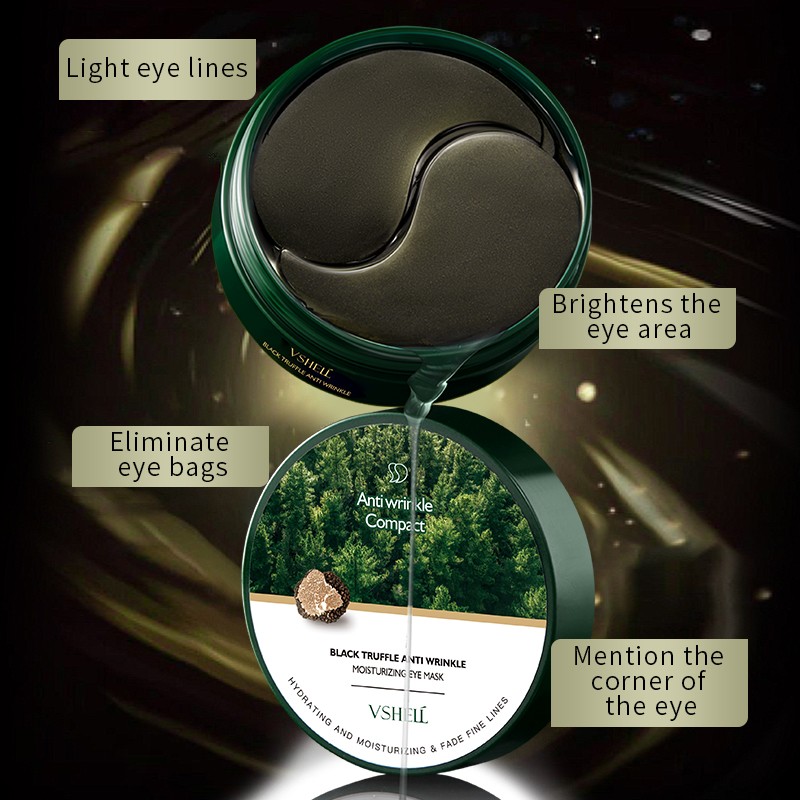 Private Label Black Truffle Gold Eye Patches Nicotinamide Hyaluronic Acid Sheet Masks Anti-Wrinkle Hydrating Eye Gel Pads