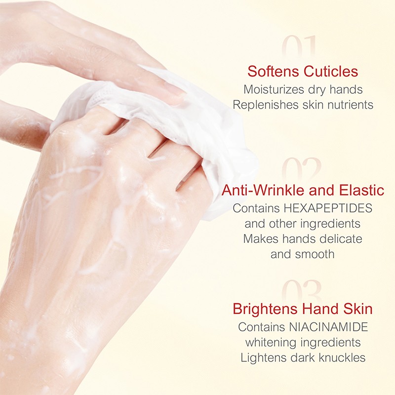 Organic Collagen Hand Mask with Plant Extracts Exfoliating Peeling Dry Cracked Skin Moisturizing Smoothing Hand Masks