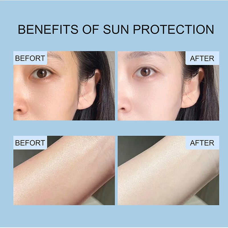 Moisturizing Lightweight Cream with Broad Spectrum UVA UVB Defense for Daily Face and Body Protection SPF50 Sunscreen