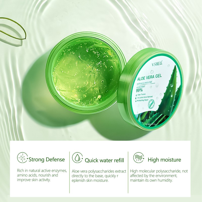 Soothing Moisturizing Repair Gel with 99 Percent Aloe Vera for Hydration Sunburn Relief and Skin Care Aloe Vera Gel