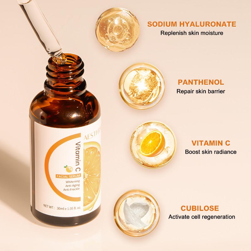 Hot Sales Skin Face Care Product Beauty Supplier Anti Wrinkle Natural Hyaluronic Acid Vitamin C Anti-aging Face Serum