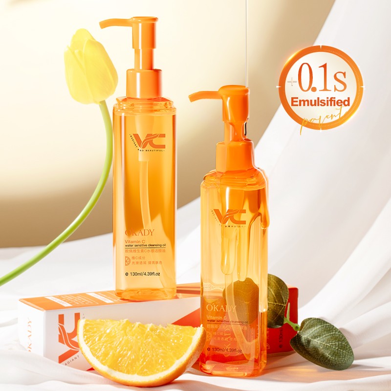 Deep Cleans Pores Enhances Skin Radiance and Softness Refreshing Hydrating Vitamin C Cleansing Oil Removes Makeup