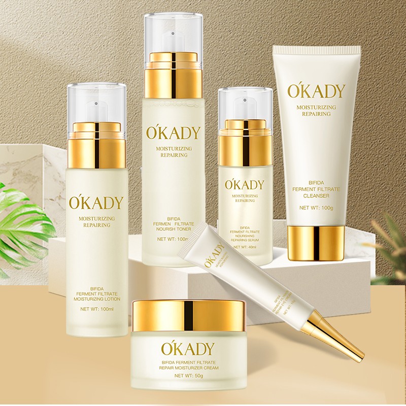 OKADY Face Care Moisturizing Anti-Aging Organic Facial Care Product Sensitive Skin Complete Skin Care Set