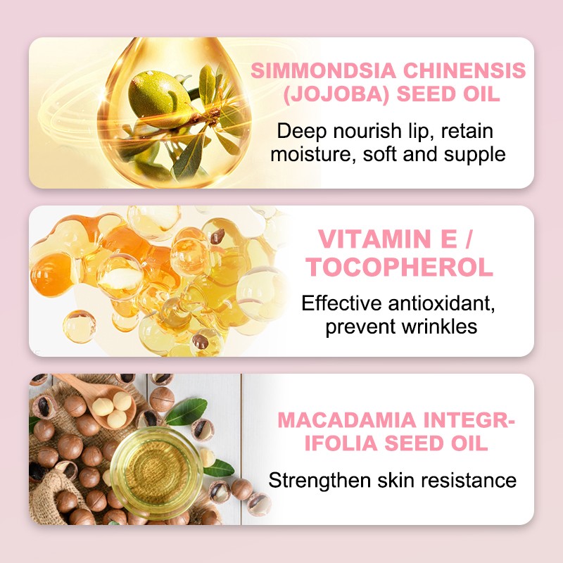 Private Label Wholesale Lip Gloss Flavouring Oil Fruit Extract Brightening Organic Plumping Pink Lip Oil