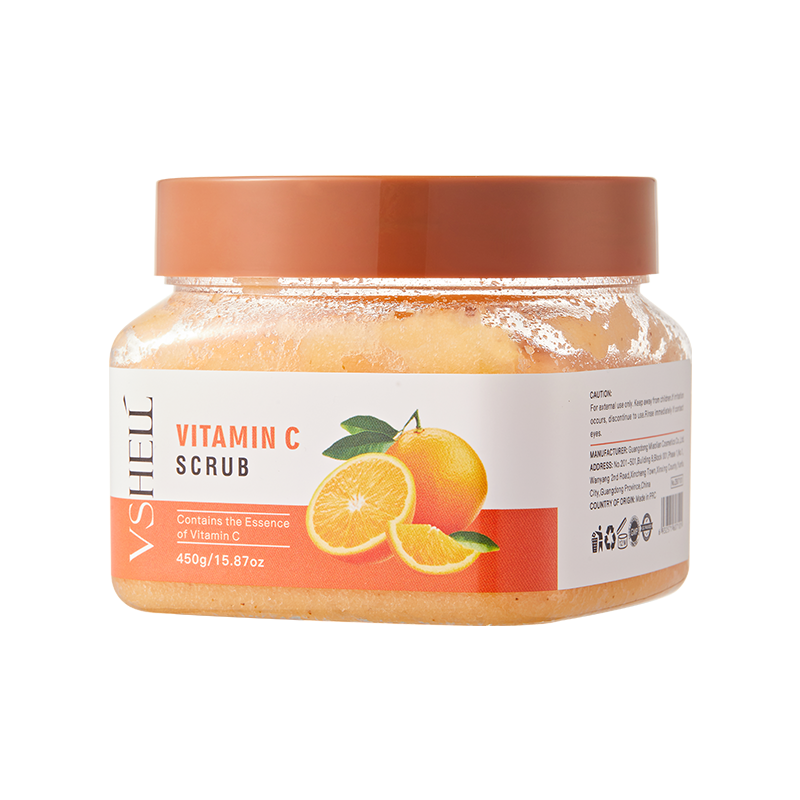 Vshell OEM Glycerin Body Scrub Gentle Vegan with Lemon Shea Butter Herbal Ingredients for Dry Skin with Vitamin C Watermelon
