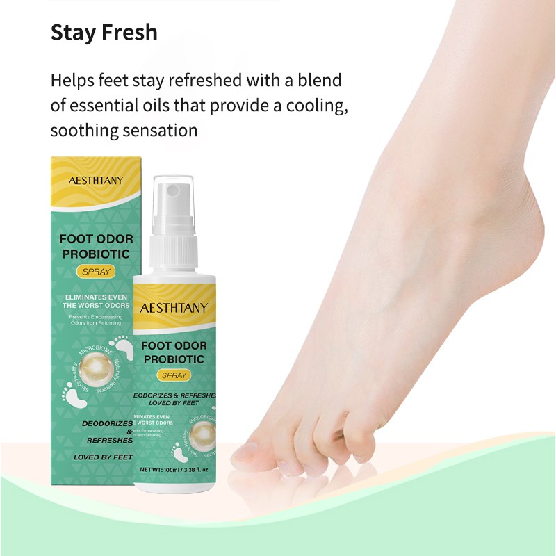 Natural Probiotic Foot Spray Fresh and Comfortable Relief Foot Odor Probiotic Spray