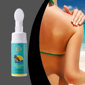 OEM ODM Private Label Organic Natural Whitening Vitamin C Skincare Moisturizing Hyaluronic Acid Self-Tanning Foam