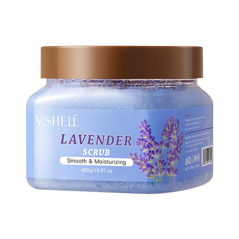 Vshell OEM Glycerin Body Scrub for Dry Skin Gentle Lavender Fragrance Vegan  Ingredients