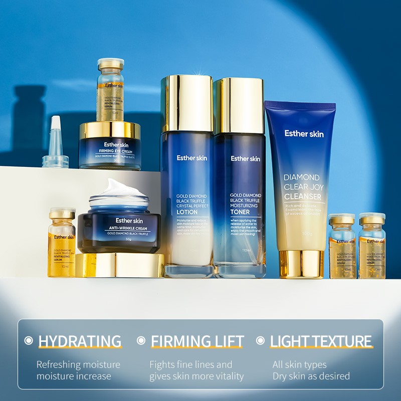 Vshell Oem Black Truffle Skin Care Set Face Care 9-Piece Skin Care Set