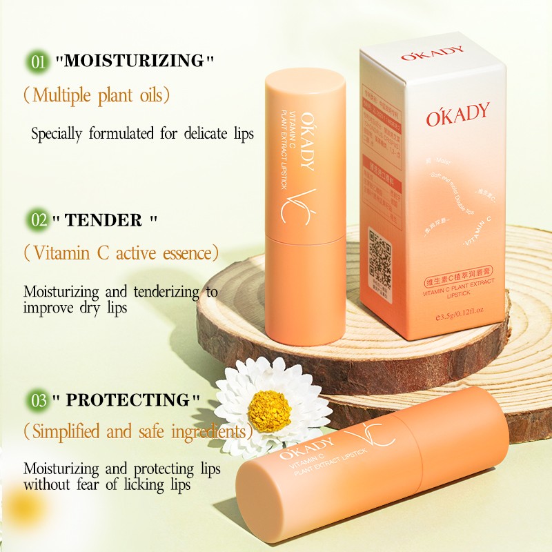 Soothes Dryness Softens Lips Enhances Smoothness and Hydration Moisturizing Nourishing Vitamin C Botanical Lip Balm