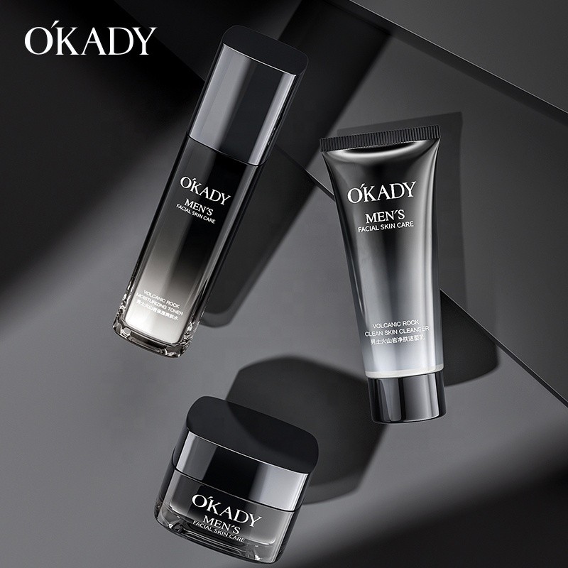 Vegan Organic Oil Free Anti Acne Face Whitening Professional Men Skin Care Set