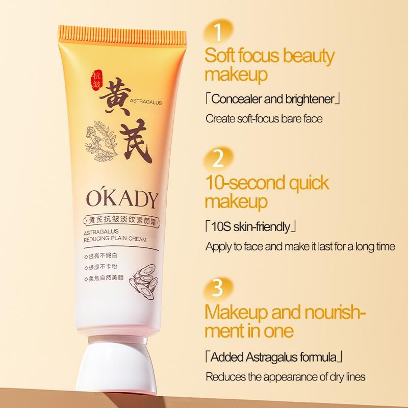 Enhances Skin Elasticity Reduces Fine Lines Hydrates and Brightens Smoothing Anti-Wrinkle Astragalus CC Cream Tinted Moisturizer