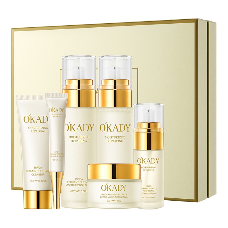 OKADY Face Care Moisturizing Anti-Aging Organic Facial Care Product Sensitive Skin Complete Skin Care Set