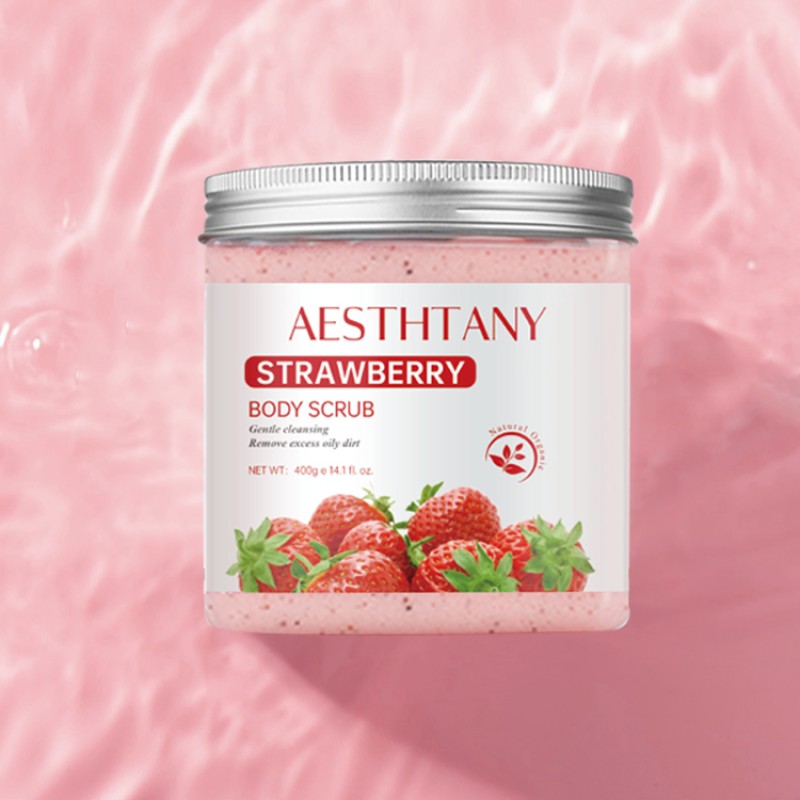 Body Care Exfoliation Pore Cleansing Coffee Sugar Sea Salt Strawberry Turmeric Shea Butter Body Scrub