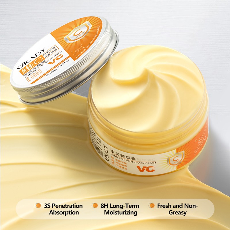 Soothes Dryness Restores Softness and Smoothness Repairing Nourishing Vitamin C Hand and Foot Cracked Skin Cream