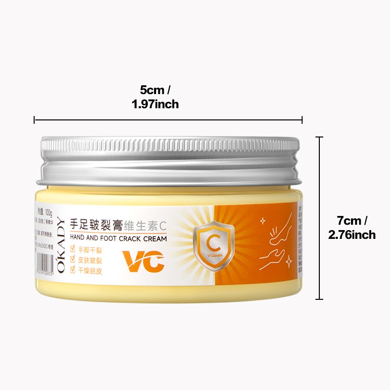 Soothes Dryness Restores Softness and Smoothness Repairing Nourishing Vitamin C Hand and Foot Cracked Skin Cream