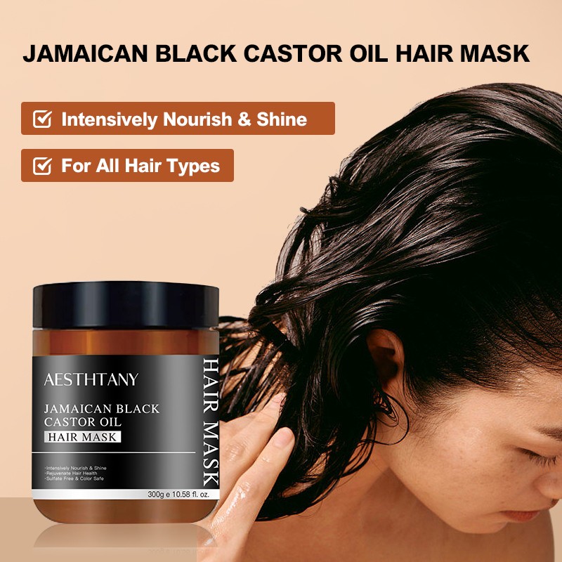 AESTHTANT Organic Jamaican Black Castor Oil Hair Care Set Hair Mask Shampoo and Conditioner Set