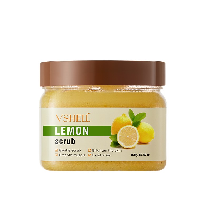 Factory Private Label Exfoliating Brightening Refreshing Natural Lemon Extract for Smooth Radiant and Soft Skin Lemon Body Scrub