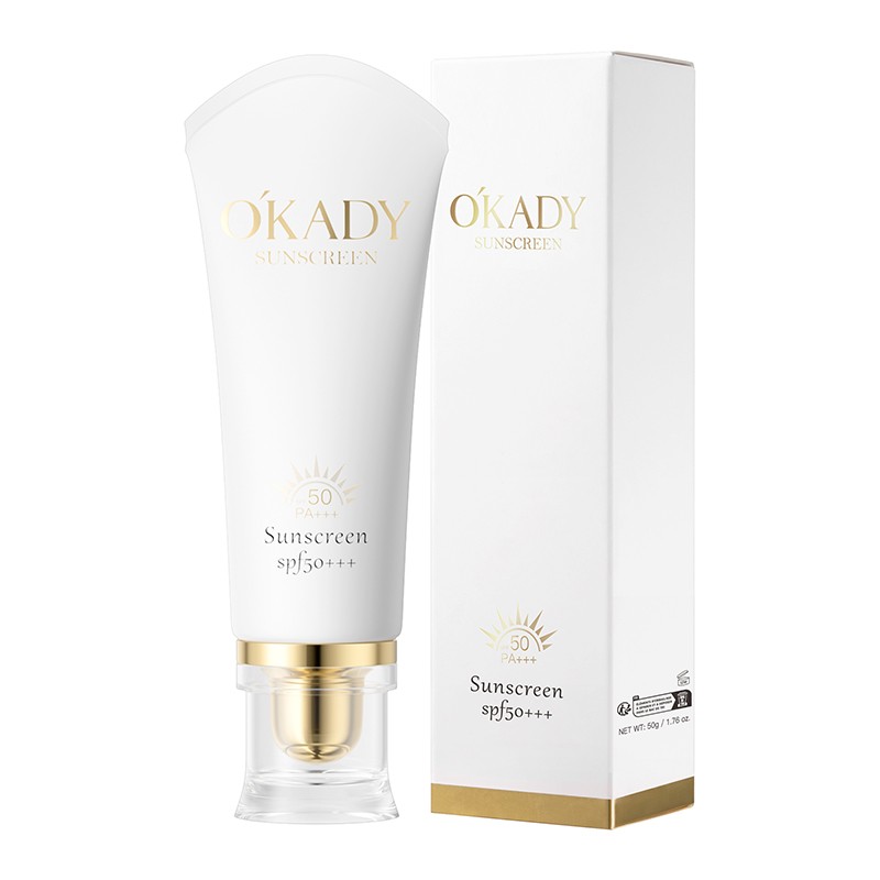 OKADY 50g SPF50+++ Clear Face Oil Free Broad Spectrum UVA UVB Sun Protection Sunscreen Sunblock