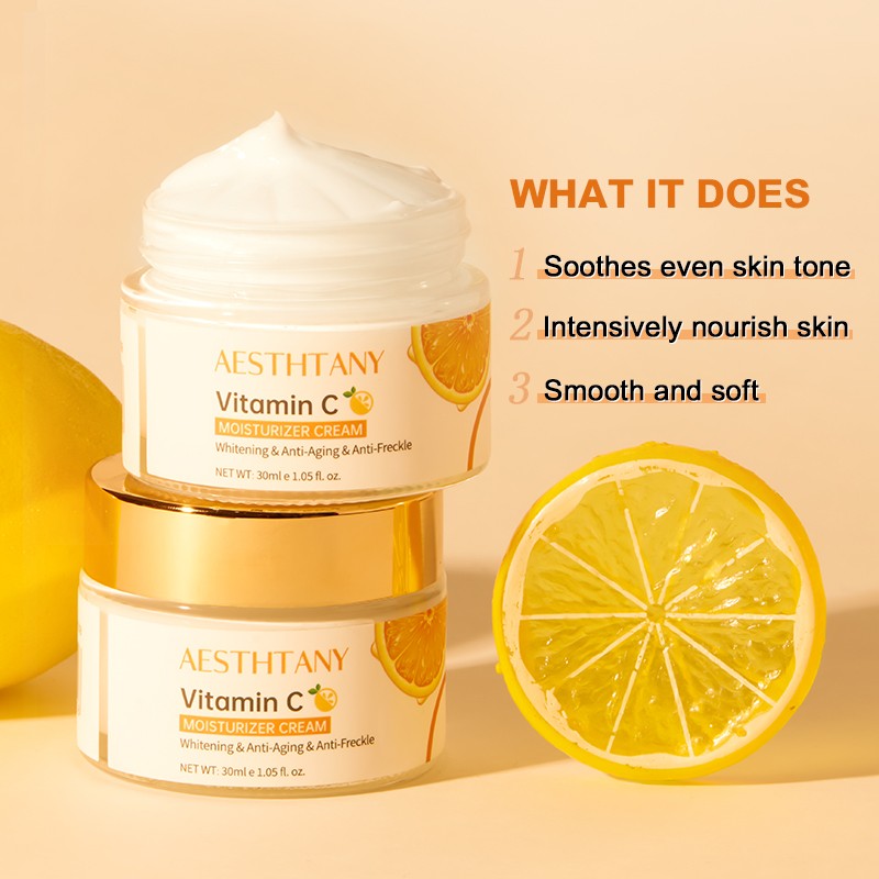 Private Label Organic Vitamin C Anti Aging Wrinkles Moisturizer Bleaching Whitening Black Spot Remover Face Cream