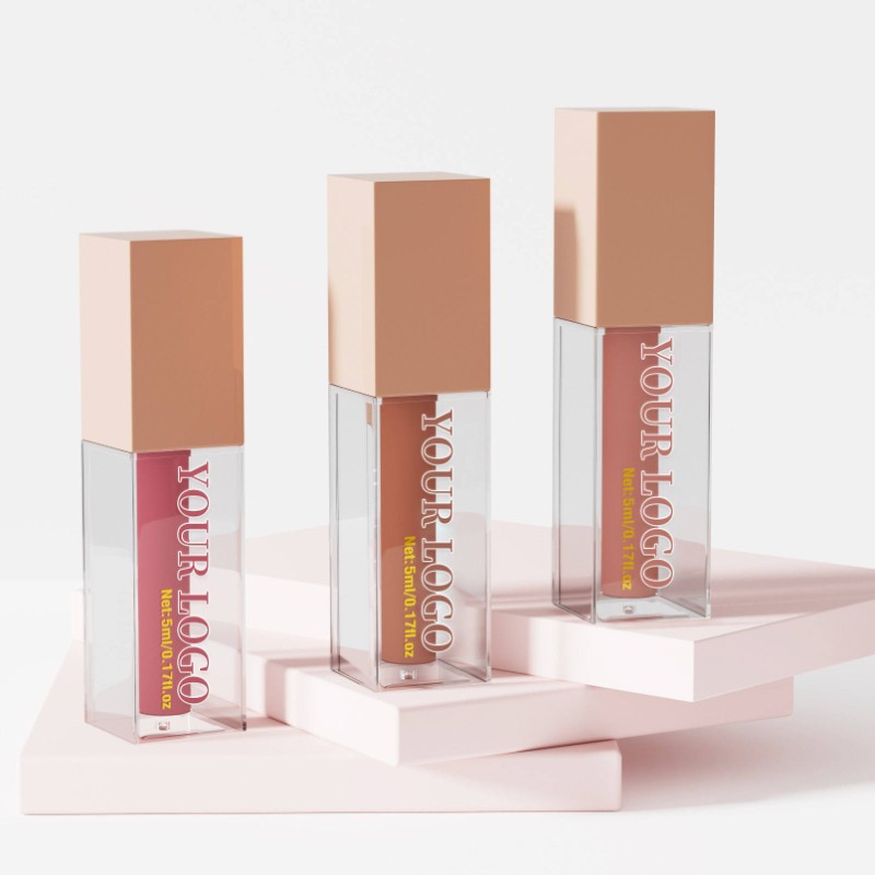 Wholesale Private Label Logo Cosmetic Lipstick Liquid Lip StainTinted Lip Plumper Oil Mineral-based Waterproof Lip Gloss Makeup