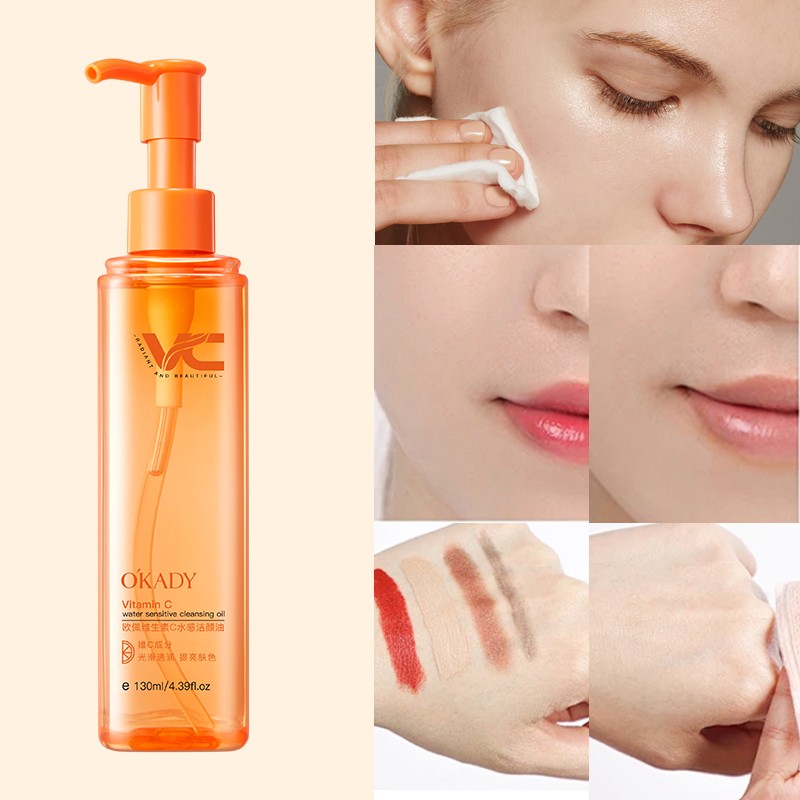 Deep Cleans Pores Enhances Skin Radiance and Softness Refreshing Hydrating Vitamin C Cleansing Oil Removes Makeup