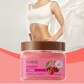 Customized Scrub Logo Face Cherry Body Scrub 450g