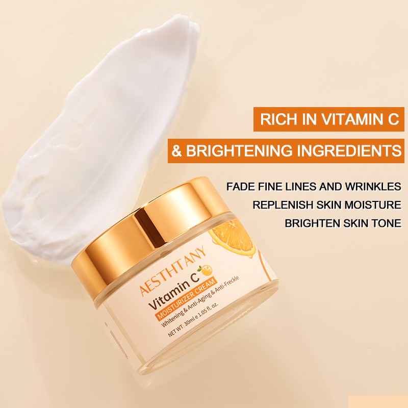 Private Label Organic Vitamin C Anti Aging Wrinkles Moisturizer Bleaching Whitening Black Spot Remover Face Cream