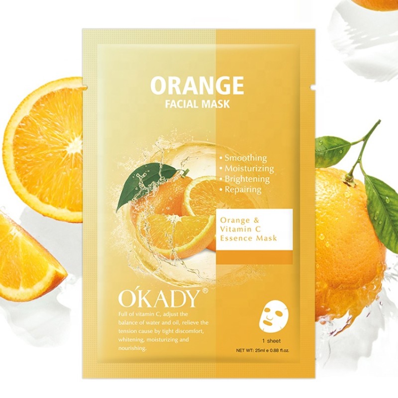 Korean Cosmetics Facial Skin Care Beauty Moisturizing Seaweed Orange Aloe Vera Facial Sheet Mask