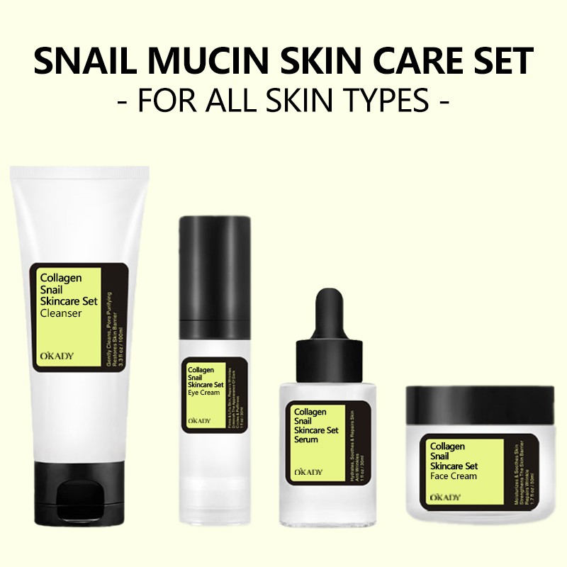 Korean Cosmetics Beauty Factory OEM Skin Care Products Face Serum Anti Aging Facial Mask Cream Snail Collagen Skincare Set