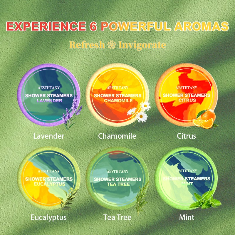 Shower Steamers for Men 6 Pack Valentines Day Gifts for Him Shower Bombs Aromatherapy with Essential Oil
