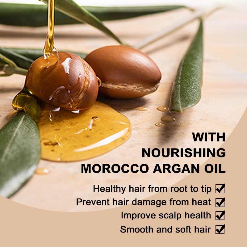 Shampoo Gel Organic Pure Hair Care Products Prevent Hair Loss Moroccan Argan Oil Shampoo and Conditioner Set